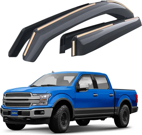 Miniatura 18 de Goodyear Deflectores de ventana de canal inastillables para GMC Acadia 2017-2023, protectores de lluvia, viseras de ventana para automóviles