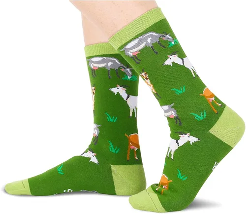 Miniatura 2 de Zmart Regalos divertidos unisex de pollo y cabra regalos para mujeres y hombres calcetines novedosos de flamenco para perros