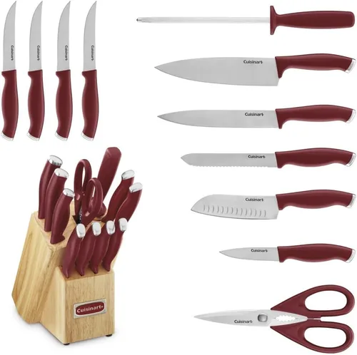 Miniatura 5 de Cuisinart C77SSR-12P Color Pro Collection - Juego de cuchillos (12 piezas), color rojo Rojo/acero inoxidable