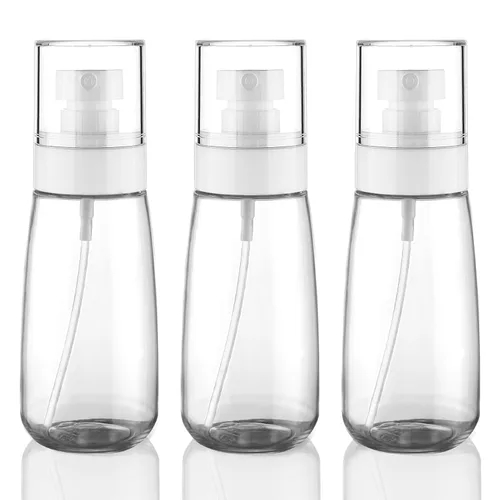 Cosywell Botella de aerosol de niebla fina aprobada por la TSA 3.4 oz 100 ml Paquete de 3 envases de viaje recargables de cosméticos vacíos Botella