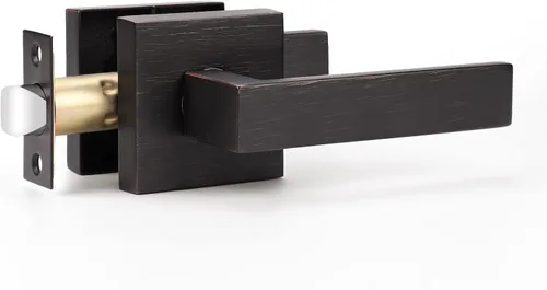 Miniatura 46 de KNOBWELL Paquete de 1 manija de puerta interior negra para uso en interiores, reversible para izquierda y derecha sin llave Negro