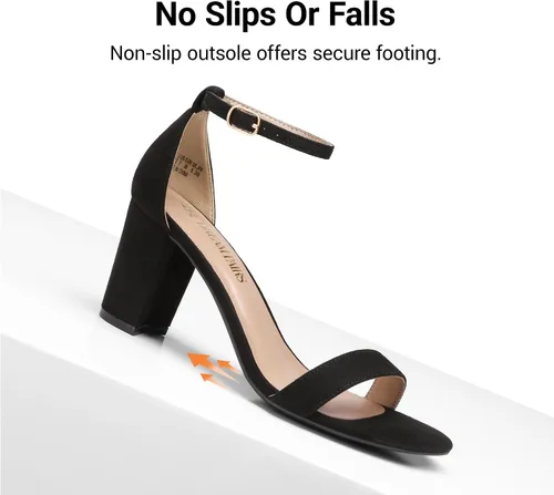 Miniatura 7 de DREAM PAIRS - Sandalias de tacón grueso y bajo para mujer