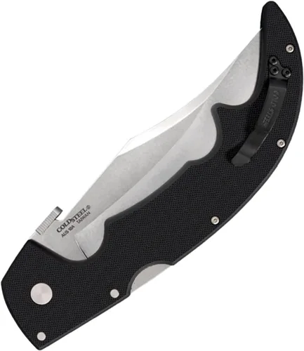 Miniatura 4 de Cold Steel Espada AUS10A - Cuchillo plegable de bolsillo táctico con cuchillas ultraafiladas de acero negro mate G-10 con bloqueo Tri-Ad