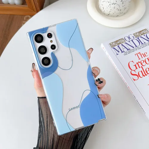 Miniatura 12 de DEFBSC Funda compatible con Samsung Galaxy S22, diseño artístico de forma suave con funda protectora de parachoques incorporada, bonita funda