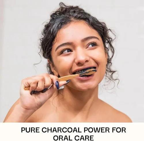 Miniatura 7 de Polvo de carbón de madera dura activado por Schizandu Vegan 100% Apoya la piel, el cuerpo y el blanqueamiento de dientes, 3 paquetes
