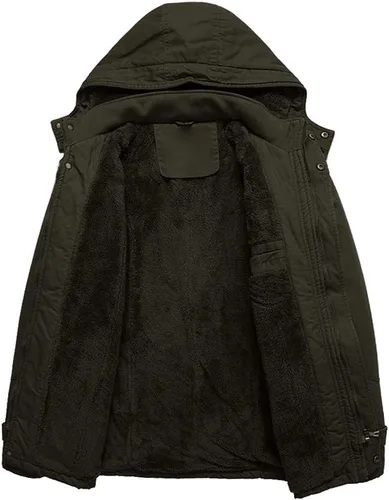Miniatura 3 de CRYSULLY - Abrigo de invierno con capucha extraíble para hombre