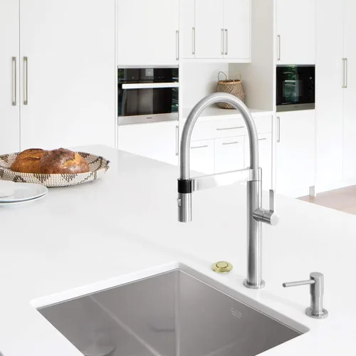 Miniatura 2 de Interruptor de eliminación de basura, kit de encendido y apagado inalámbrico para triturador de desechos de alimentos, oro cepillado, botón largo