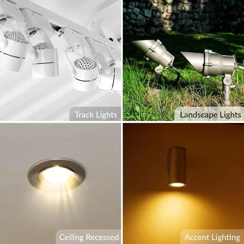 Miniatura 4 de Simba Lighting Bombilla LED MR16 de 3.5 W 12 V (paquete de 10) Repuesto de foco halógeno de 20 W para paisaje, acento, rieles de luz, lámparas