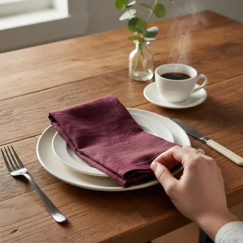 Miniatura 9 de Servilletas de lino con dobladillo calado – 20 pulgadas x 20 pulgadas – Servilletas de cena de tela de lino puro lavado a la piedra con esquinas