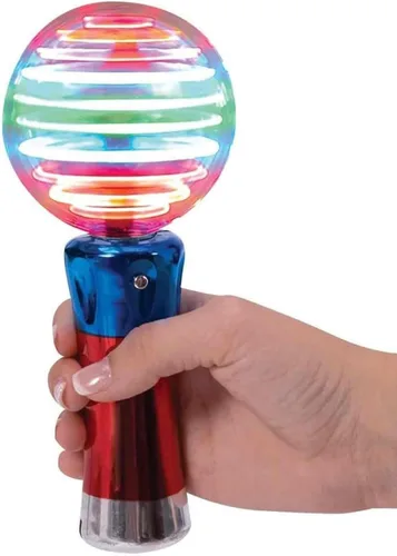 Varita giratoria intermitente de meteorito con luz LED, patrón de cambio de bola mágica, novedoso, orbe sensorial, recuerdo de fiesta, necesidades