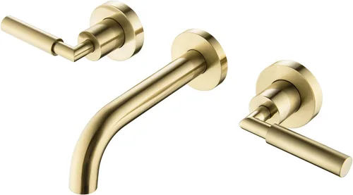 Miniatura 10 de RBROHANT RB0735D - Grifo de montaje en pared negro con drenaje desplegable para fregadero sin desbordamiento, grifo de fregadero de baño de doble