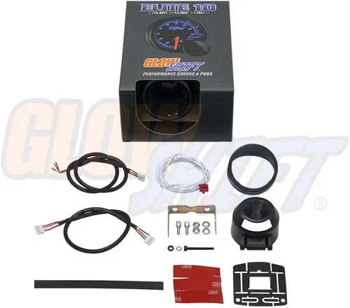 Miniatura 5 de GlowShift Elite - Tacómetro de 10 colores de 10,000 rpm, incluye luz de advertencia gratuita, para motores de gasolina de 1 a 10 cilindros, esfera