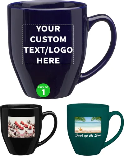 Miniatura 22 de DISCOUNT PROMOS Juego de 10 tazas de café grandes de 16 onzas, paquete a granel, perfectas para té, espresso, capuchino, cacao caliente, color verde