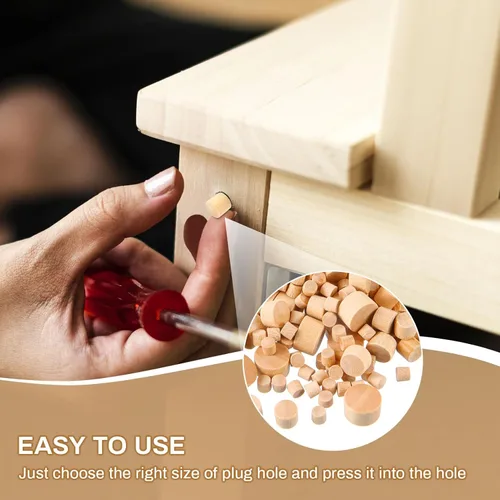 Miniatura 3 de 200 tapas de madera de tamaño mixto – 3/16", "5/16", "3/8", "1/2