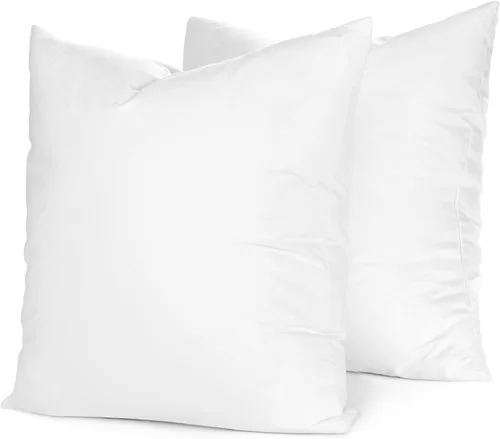 Miniatura 9 de Continental Bedding Relleno de almohada de plumón y plumas, soporte medio 25/75, almohada decorativa para sofá, funda de algodón de alta calidad, 16