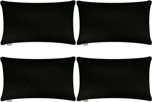 Miniatura 70 de Thmyo - Paquete de 4 fundas de almohada decorativas de 100 % algodón para lumbar, cómodas, sólidas, para Navidad/Halloween, fundas de cojín Blanco