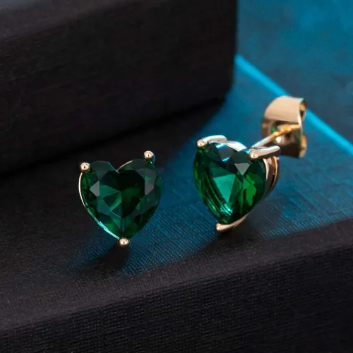 Miniatura 3 de Aretes de cristal austriaco con forma de corazón para mujer, joyería hipoalergénica de plata de ley 925