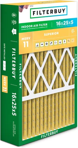 Miniatura 17 de Filterbuy Filtro de aire MERV 11 de 10 x 17 x 2 pulgadas para defensa superior de mascotas y alergias (paquete de 1), filtros exteriores plisados
