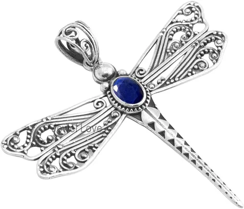 Miniatura 19 de Collar de plata de ley 925 para mujer, collar con colgante de piedras preciosas auténticas, collar con colgante hipoalergénico para regalo