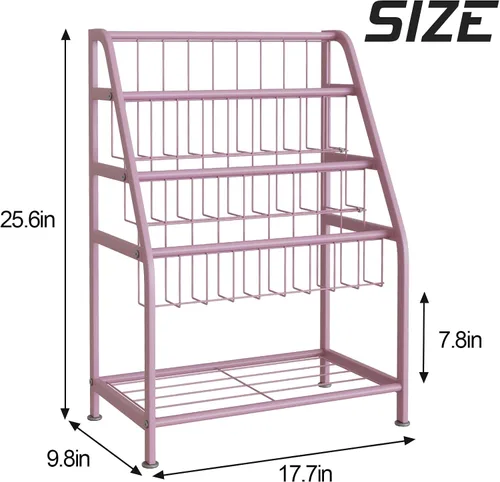 Miniatura 3 de aboxoo Estantería infantil pequeña independiente para habitación de los niños, estantería de 18 pulgadas, organizador de juguetes, estantería