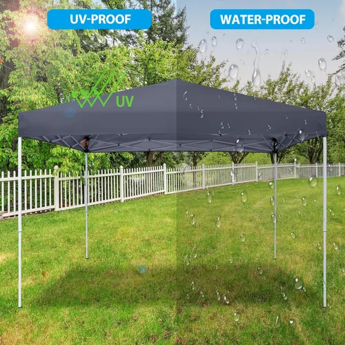 Miniatura 8 de Tienda de campaña desplegable de 10 x 10 pies, toldo instantáneo para exteriores con bolsa de transporte con ruedas, 4 cuerdas, patas rectas