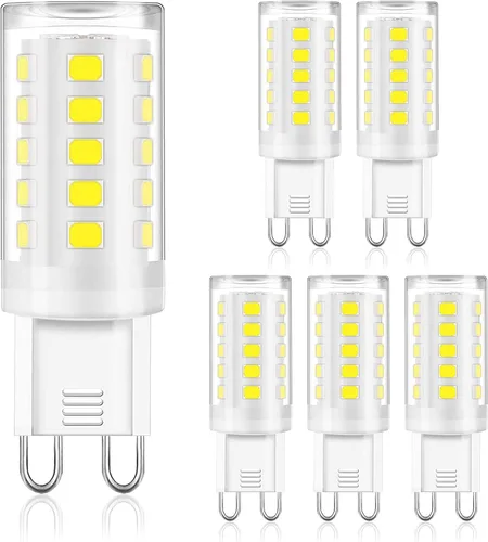 Winshine - Bombilla LED G9 doble clavija, bombillas G9 de luz diurna de 6000 K para candelabros, 4 W (equivalente halógeno de 40 W), ángulo del haz