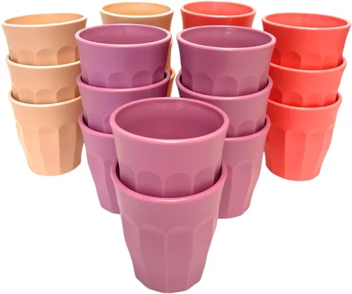 Miniatura 10 de Mintra Home Vasos y vasos irrompibles (colección negra) (paquete de 32 surtidos, 7 onzas), 3.125 pulgadas de alto x 2.875 pulgadas de ancho