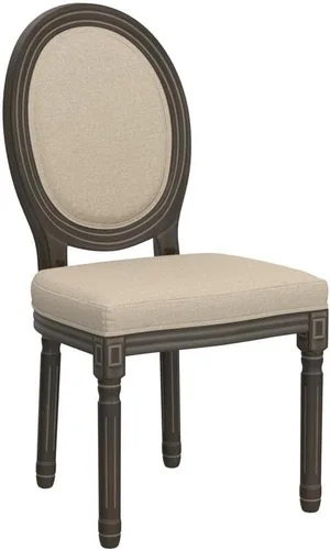 Miniatura 5 de Kmax Sillas de comedor estilo granja, patas de madera marrón, elegantes sillas de cocina copetudas, sillas de dormitorio francesas desgastadas
