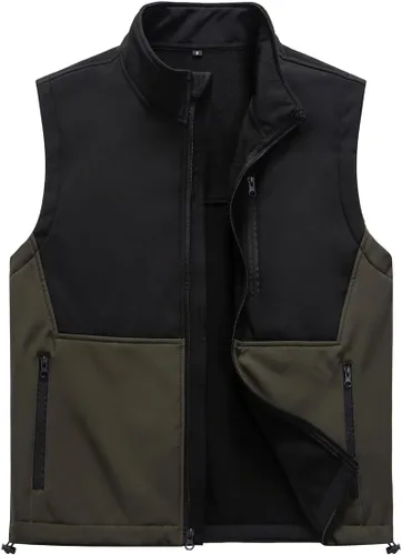 Miniatura 31 de Msmsse Chaleco ligero para hombre, con cuello alto, sin mangas, para senderismo, correr, golf