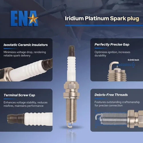Miniatura 6 de ENA Juego de 8 bobinas de encendido delanteras y traseras con 8 bujías de iridio compatibles con Nissan 2018 2019 2020 NV2500 2018 2019 NV3500 2017