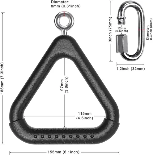 Miniatura 7 de Dolibest Monkey Bars Trapecio Bar Kids Monkey Bars Playground Trapecio Bar Anillos Swing Sets para patio trasero con barras de mono Curso Ninja