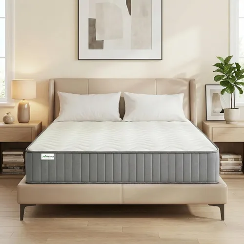 Colchón King Size de 12 Pulgadas, Colchón Híbrido King en Caja Hecho en EE. UU., Colchones de Espuma de Memoria Refrigerante para Cama Ajustable,