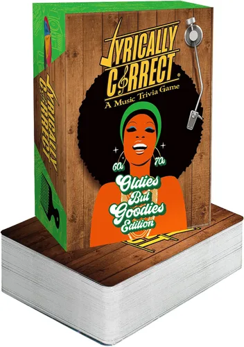 Lyrically Correct Juego de cartas de trivia de música de los años 60 y 70 - Edición Oldies but Goodies - Desafío de completar las letras, divertido