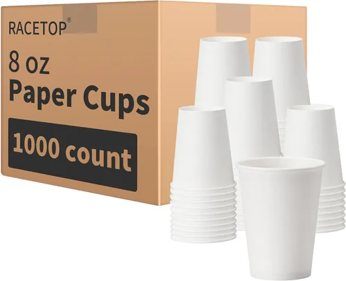 Miniatura 12 de RACETOP Paquete de 300 tazas de café de papel de 3 onzas para baño, vasos desechables para enjuague bucal, vasos de papel pequeños para fiestas