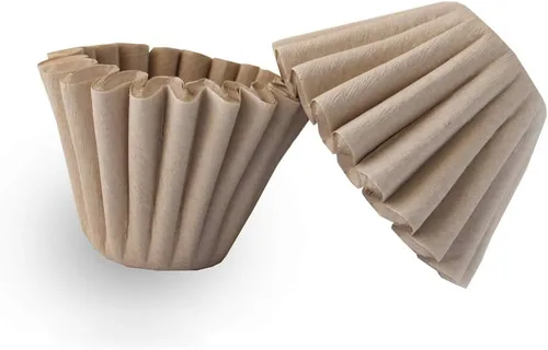 Filtros de café para cesta de 1 a 4 tazas, filtro biodegradable marrón natural, papel sin blanquear para uso en la oficina en casa, flores de filtro