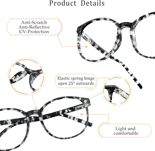 Miniatura 2 de LifeArt Lentes de bloqueo de luz azul, antifatiga ocular, anteojos de lectura para computadora, anteojos de juegos, gafas de TV para mujeres y gris