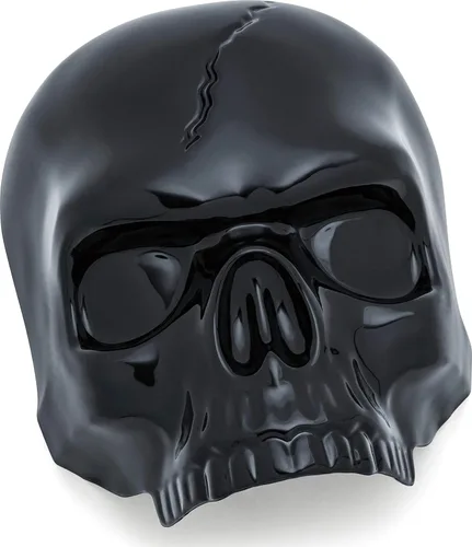 Miniatura 2 de Kuryakyn 5730 Accesorio de acento para motocicleta: Cobertura de bocina con diseño de calavera para motocicletas Harley-Davidson 2017-19 con Cromo