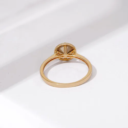 Miniatura 5 de Tienda Collection 10k Gold Imported Crystal March Birthstone Ring