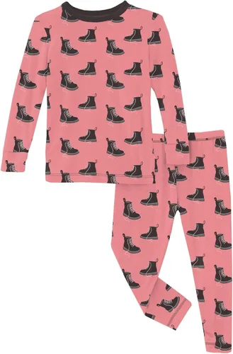 Miniatura 8 de KicKee Pants Conjunto de pijama de manga larga con estampado de piezas