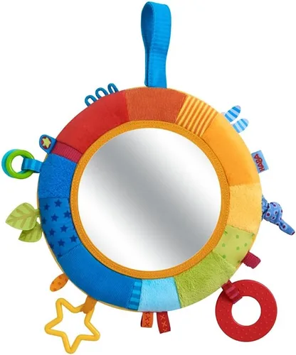 HABA Rainbow Baby Mirror for Tummy Time - Developmental Infant Toy for 6-24 Months - Sensory Toy for Baby Gifts 6 Months and Up
