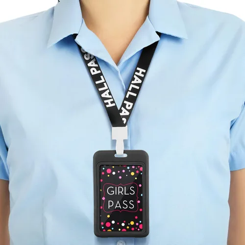 Miniatura 5 de Tatuo Juego de 16 cordones para pases de pasillo, pases de tarjeta, pases verticales para baño, baño, regalo irrompible para profesores, enfermeras