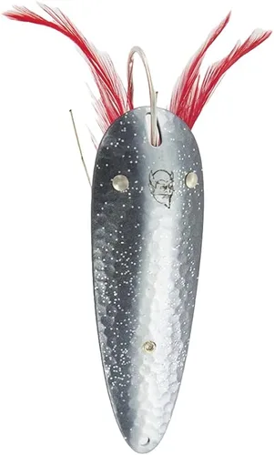 Miniatura 33 de Dardevle Dardevlet Weedless Nickel Back 3/4 oz Fishing Spoons Rojo/Blanco