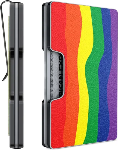 Miniatura 44 de Cartera de aluminio impresa 2.5D para hombres: clip delgado para dinero y tarjetero con barniz selectivo táctil. Bloqueo RFID mejorado, compacto