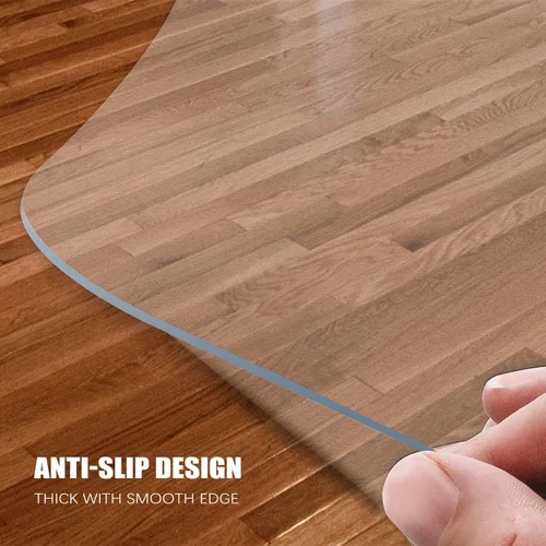 Miniatura 5 de Kuyal tapete transparente para silla, uso en suelos duros, 48.0 x 36.0 pulgadas, protector de suelo para oficina u hogar