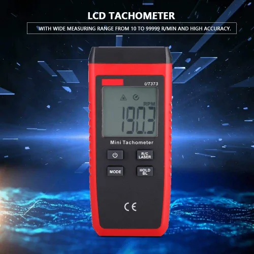 Miniatura 6 de UT373 Mini tacómetro LCD no digital RPM Tach Medidor de velocidad