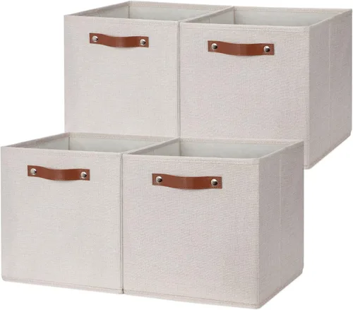 Miniatura 14 de DULLEMELO Cajas de almacenamiento para estantes, almacenamiento de armario, contenedores resistentes para organización del hogar para regalos