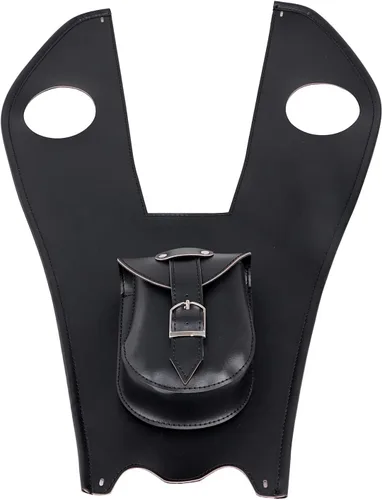 Miniatura 2 de Bolsa de panel de tanque de combustible de piel sintética negra con bolsa compatible con Harley Fatboy Softail Heritage Springer FLSTS FLST FLSTN