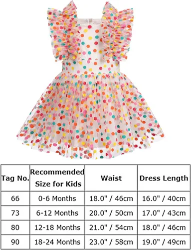 Miniatura 7 de Baby Girls 1st Birthday Outfit Colorful Polka Dots Romper Princess Party Tutu Dress Cake Smash Clothes for Photo Shoot