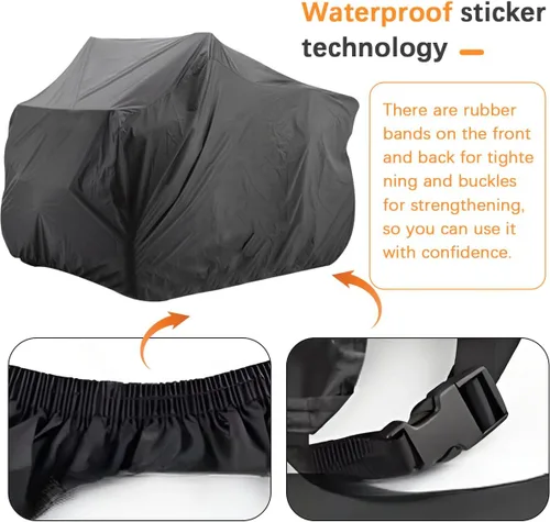 Miniatura 4 de Zpana Cubierta para ATV, impermeable al aire libre, resistente, a prueba de viento, Ripstop, protector para 4 ruedas, accesorios de cubierta