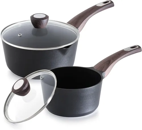 Miniatura 12 de SENSARTE - Cacerola antiadherente de cerámica con tapa, olla pequeña de 2.0 cuartos de galón, olla de cocina blanca con asa que no se calienta, olla